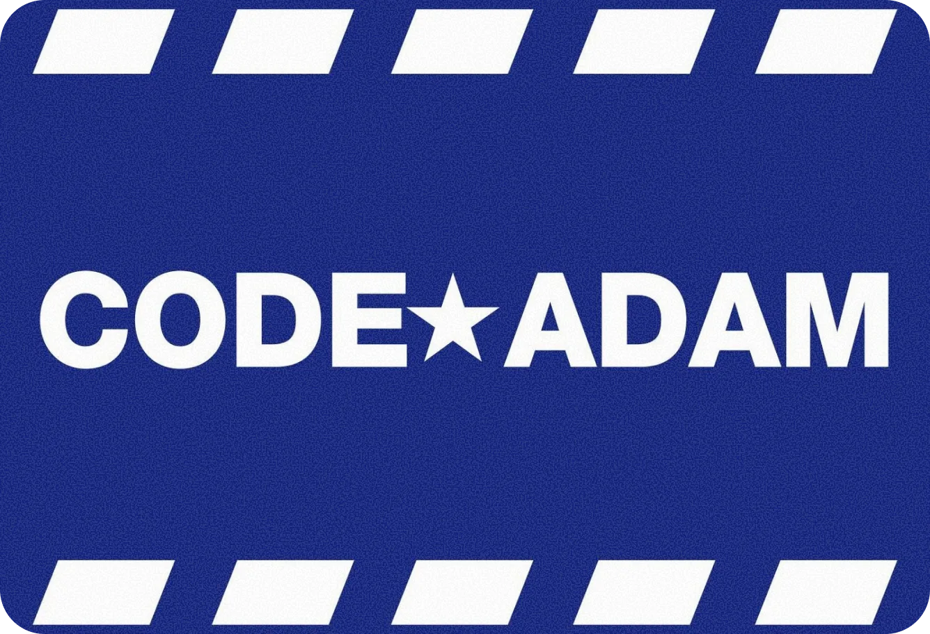 Code Adam clapperboard logo